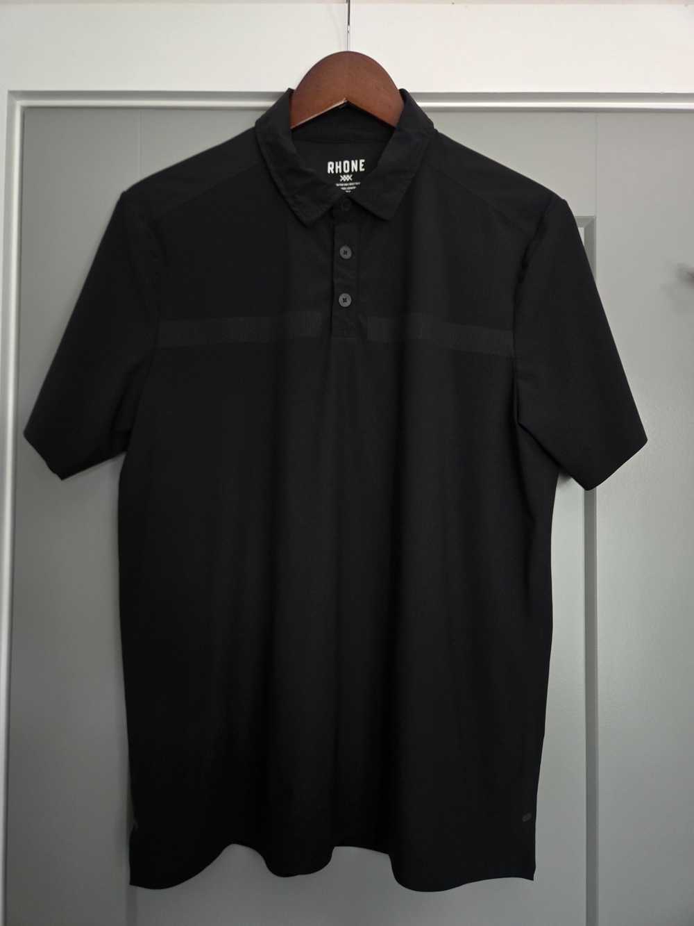 Rhone Men's Black Performance Polo